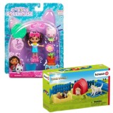 Pachet - Set 3 figurine interactive Spin Master, Gabby&amp;#039;s Dollhouse Flower-rific Garden cu accesorii, 7 cm + Set figurine Schleich, Adapost pentru