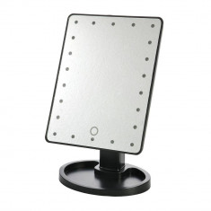 Oglinda cosmetica cu iluminare LED, Gonga, negru foto