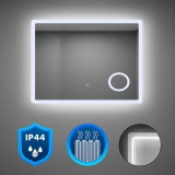 Oglindă Baie LED Leziter Liz 100 | 100x60 cm | Dreptunghiulară | Senzor Tactil | IP44 | Lumină Albă Rece 6000K
