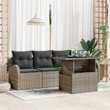 VidaXL Set de canapele pentru grădină 5 pcs Gri 100 x 55 x 73 cm
