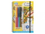Set creativ, Coloreaza pe numere, A4, 36 pag, 6 creioane duble, Moxy