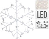 Fulg de nea Karll, LED, alb, 80 cm