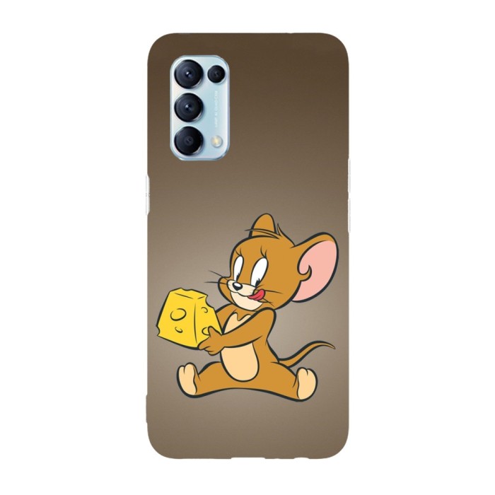 Husa compatibila cu Oppo A74 5G, Viceversa, model I love cheese Jerry, Silicon, TPU