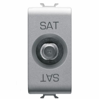 Priza TV satelit de trecere TIP F 10Db 1M Gewiss Chorus titan GW14373 foto