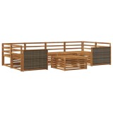 vidaXL Set de canapele de exterior 7 pcs natural Lemn Solid de Acacia 3383077