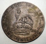 F.548 MAREA BRITANIE ANGLIA GEORGE V 1 ONE SHILLING 1924 ARGINT