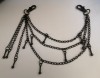 Curea de tip lant din metal pentru blugi si genti, accesoriu vestimentar