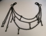 Curea de tip lant din metal pentru blugi si genti, accesoriu vestimentar