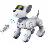 Catel Robot Inteligent cu telecomanda, interactiv, canta, danseaza, face cascadorii, functie urmarire, gesturi prin atingere, alb cu gri si albastru