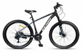 Bicicleta Mountain Bike 27.5 inch, aluminiu, frane hidraulice, 27 viteze, negru, Genio