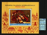 Timbre Rom&acirc;nia, 1988 | Expo Praga 88 - Mi. Bl. 246 - Flori, pictura | MNH | aph, Arta, Nestampilat