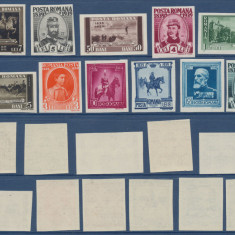 1939 Centenar Carol I lot 11 timbre nedantelate MNH