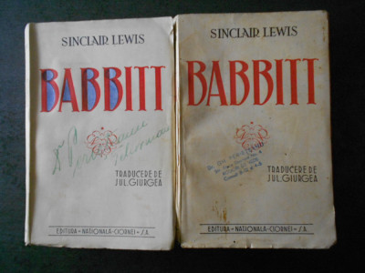 SINCLAIR LEWIS - BABBITT 2 volume (1939) foto