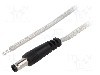 Cablu alimentare DC, cabluri, DC 5,5/2,5 mufa, transparent, 5m, BQ CABLE - DC.CAB.8600.0500