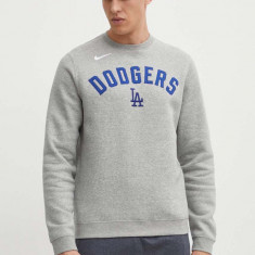 Nike bluza Los Angeles Dodgers barbati, culoarea gri, melanj