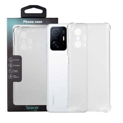 Husa Xiaomi 11T Spacer, transparenta, grosime 1.5mm, protectie suplimentara antisoc la colturi, material flexibil TPU &amp;quot;SPPC-XI-11T-CLR&amp;quot; foto