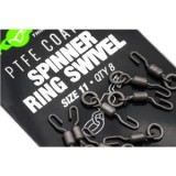 Vartej cu Anou si Agrafa Rapida Korda Spinner Ring Swivel PTFE Coated, Nr.11, 8buc/plic