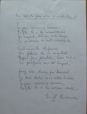 Manuscris Emil Brumaru, poezia: De spus la gura sobei si-a iubitei, 1