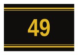Sticker autoadeziv nr. 49 - Signetten SAFE auriu pe fundal negru