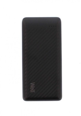 Acumulator extern powerbank Well, 20000mAh 2.1A, Negru foto