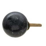 Cumpara ieftin Buton mobilier din piatra neagra 3 cm