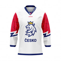 Echipa națională de hochei tricou de hochei Czech Republic lev white - XL foto