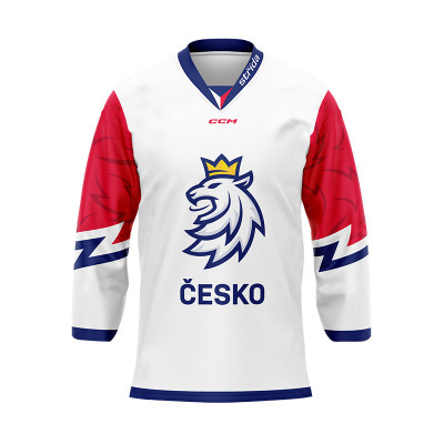 Echipa națională de hochei tricou de hochei Czech Republic lev white - dětsk&amp;yacute; XS foto