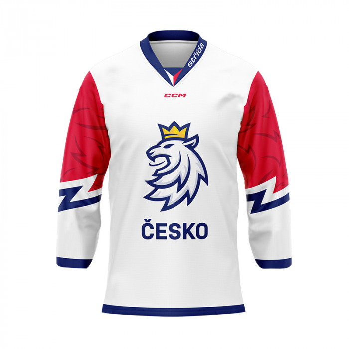 Echipa națională de hochei tricou de hochei Czech Republic lev white - dětsk&yacute; XS