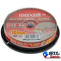 DVD-RW 4.7GB 6X 10buc pe cutie, Maxell foto