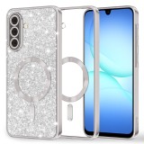 Husa premium Samsung Galaxy A17 5G Asteroid GSM Luxury Glitter MagSafe, argintiu