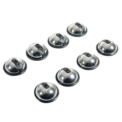 Sfere cromate decorative, autoadezive, diametru 23 mm, 8 bucati Automobile ProTravel foto