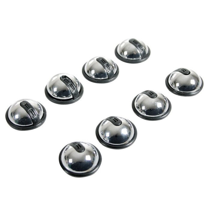 Sfere cromate decorative, autoadezive, diametru 23 mm, 8 bucati Automobile ProTravel