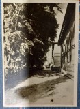 Carte postala - Scoala centrala de fete din Bucuresti: Fatada scoalei dinspre gradina mare