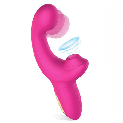 Vibrator Sucking and Wiggling Pink foto