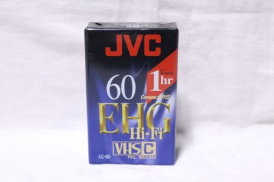 Caseta video VHS-C JVC 60 min EHG - sigilata foto
