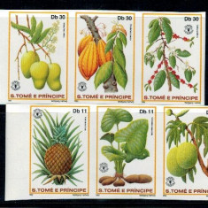 Sao Tome 1981 - Flora, fructe, serie ndt neuzata