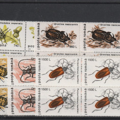 Romania ,uzuale insecte I ,Bloc de 4 , nr lista 1404.