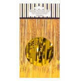 Perdea decorativă cu franjuri din folie aurie, 1x2m, CMCLASS