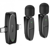 Lavaliera HOCO L15, USB-C / Lightning, Set 2 bucati, Neagra
