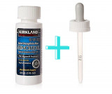 Solutie Barba-Minoxidil Kirkland 5%, 1 luna aplicare + pipetă originală
