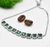 Bratara Din Argint Cu Elemente Zirconii Verde- ARG393K, Argintboutique