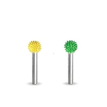 GULIČKA-pr.9,5 mm,stopka 3mm, Granulatie Saburr ASPRA - VERDE