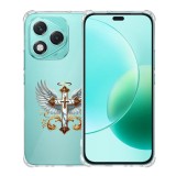 Husa antisoc pentru honor 400 lite - airbag tpu, col&Egrave;uri ranforsate - cross wings alb