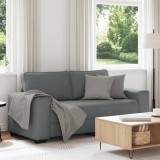 Gossi canapea cu 2 locuri, tesatura gri inchis, 140 cm