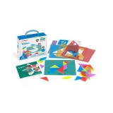 Joc creativ tangram traditional cu piese translucide, MINILAND