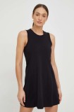 Dkny rochie culoarea negru, midi, mulată