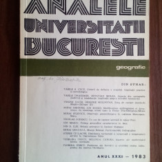 Analele universității București geografie - ANUL 1983