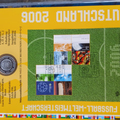 GERMANIA - FDC + MONEDA PROOF - 10 EURO 2006, CAMPIONATUL MONDIAL DE FOTBAL 2006