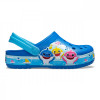 Saboți Crocs Toddler Fun Lab Baby Shark Band Clog Albastru - Bright Cobalt, 22, 24, 27