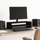 VidaXL Suport de monitor, negru, 54x22x15 cm, lemn prelucrat